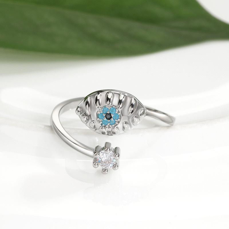 

Женское кольцо-заявление «Глаз дьявола» – Преувеличенный дизайн для указательного пальца Adjustable Open