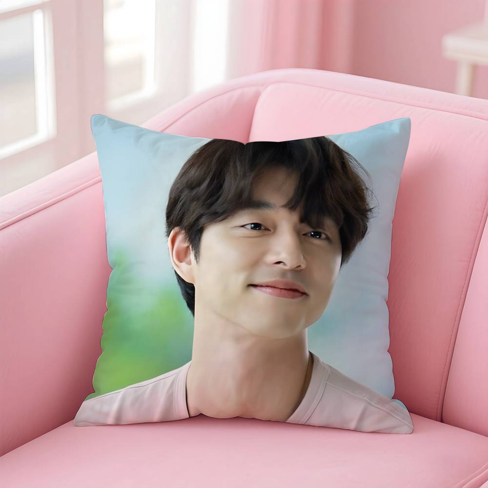 KPOP G-Gong Y-Yoo Pillow Case Pattern Printing Pillowcase Living Room Sofa Cushion Cover Bedroom Room Decor