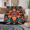 "Vibrant Mandala Art Print: Colorful Floral Design for Home Decor"Blanket Flannel Throw Blanket for Sofa, Bed, Travel, Camping, Office, Couc
