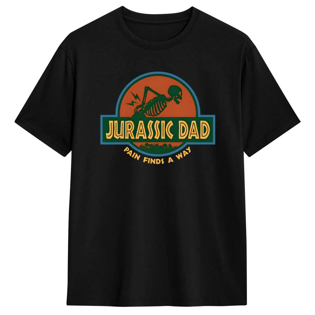 Jurassic Dad Pesca Dolore Trova un Modo Divertente Sarcastico T-shirt Scheletro Estate Harajuku T-shirt Cotone Girocollo Taglie Forti Top