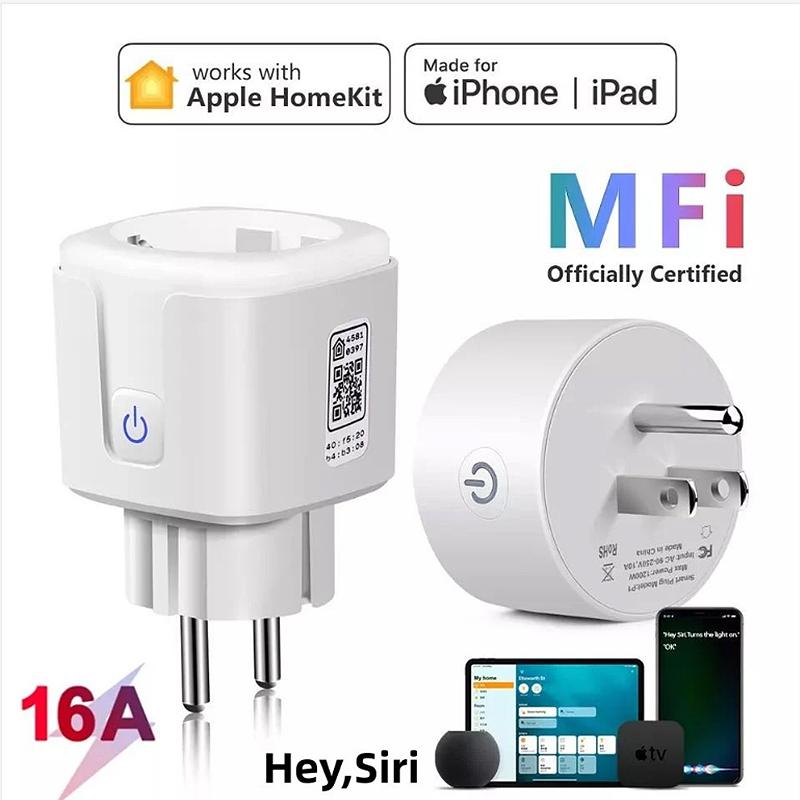 

16A Homekit Smart WiFi Socket EU Plug Phone Remote Control Time Setting Голосовое управление с помощью Siri Home Intelligent Switch