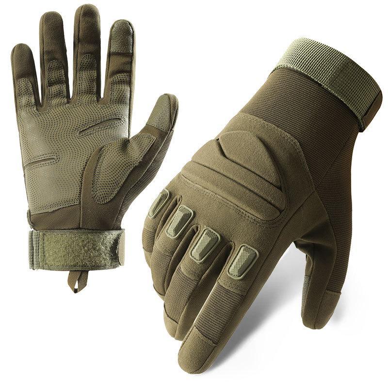 

Чоловічі тактичні рукавички Soft Shell Combat Gloves Z192 - довгі пальці, сумісні з сенсорним екраном, протиковзкі, військові велосипедні рукавички на відкритому повітрі 187, L армія зелений колір