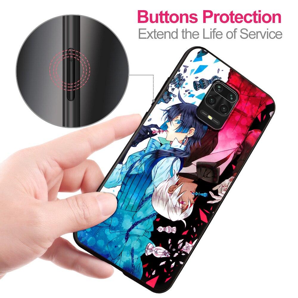 Anime Die Fallstudie von Vanitas Telefon Fall Für Xiaomi Redmi Hinweis 9S 9 8 7 10 Pro 8T 9C 9A 8A K40 Weiche Schwarze Abdeckung Coque Funda