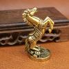 Brass Zodiac Copper Ornament Standing Wealth Money Bag Treasure Bowl Horse Office Living Room Home Decor