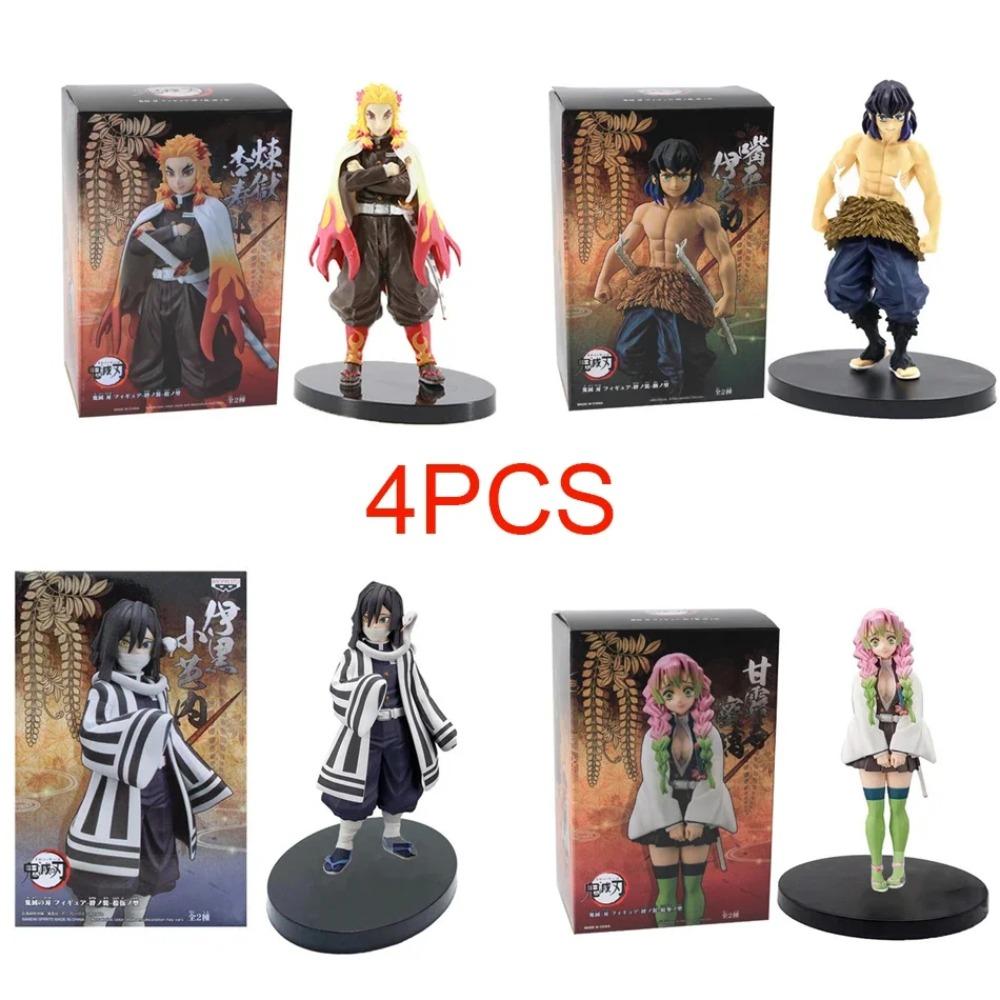 Anime Demon Slayer Figure Kamado Tanjirou Nezuko Action Figures PVC Model Toys Zenitsu Figurine Inosuke Kimetsu No Yaiba Figura