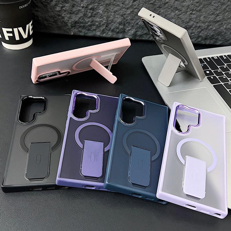Samsung S25 Ultra Magnetic Bracket Phone Case for S24, S24 Plus, S23U, S25+