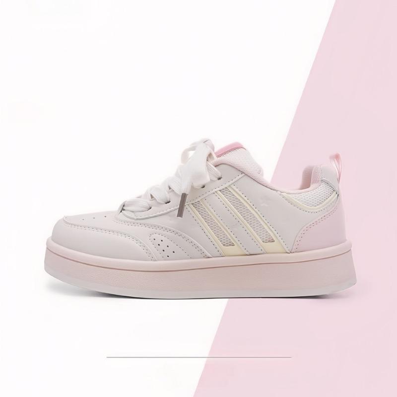 Leather Sneakers Thick Shoes Women's Shoes and A Versatile White Pair for Spring and Summer