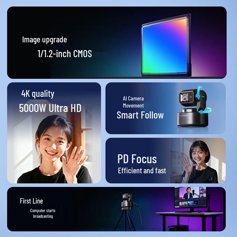 Hikvision Smart 4K AI Live Streaming Webcam