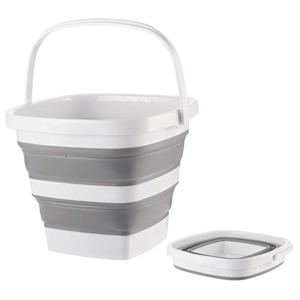 

RULAYMAN Складное Складное Мягкое для Авто Четыре Цвета Ведро, Ведро, Ведро, Силикон, Рыбалка, Мытье, Садоводство, На Открытом Воздухе, Уборка, Квадратное, (5 л,