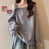 Hot Girl Style Off Shoulder Design Long Sleeve Hoodie Women Korean Top