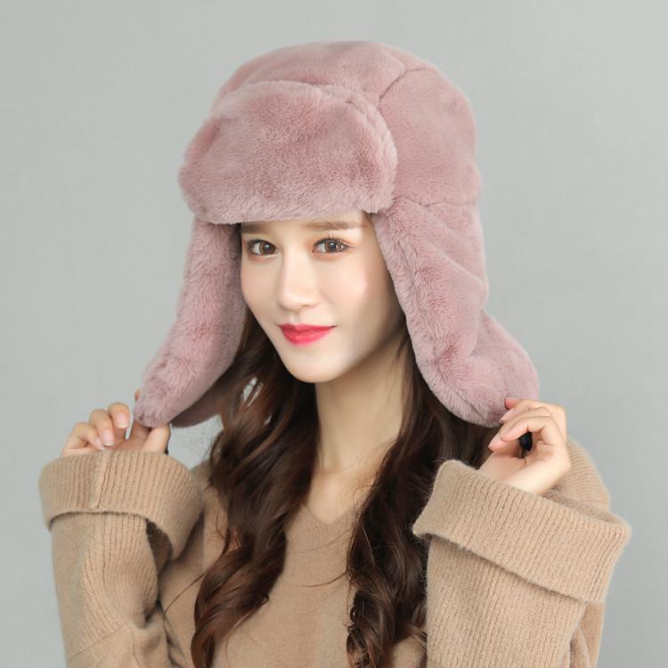 Unisex Cotton Ear Protection Hat Plush Warm Windproof Cycling Cap Cute Style Winter Wear