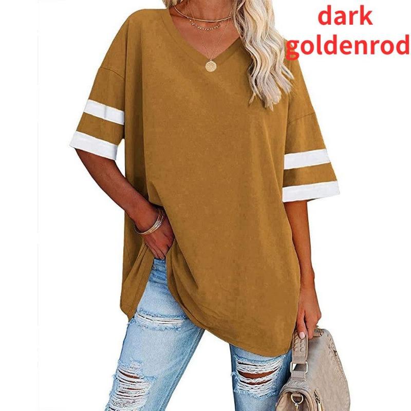 Women's Striped T-Shirt V-Neck T-Shirt Half Sleeve Comfort Top