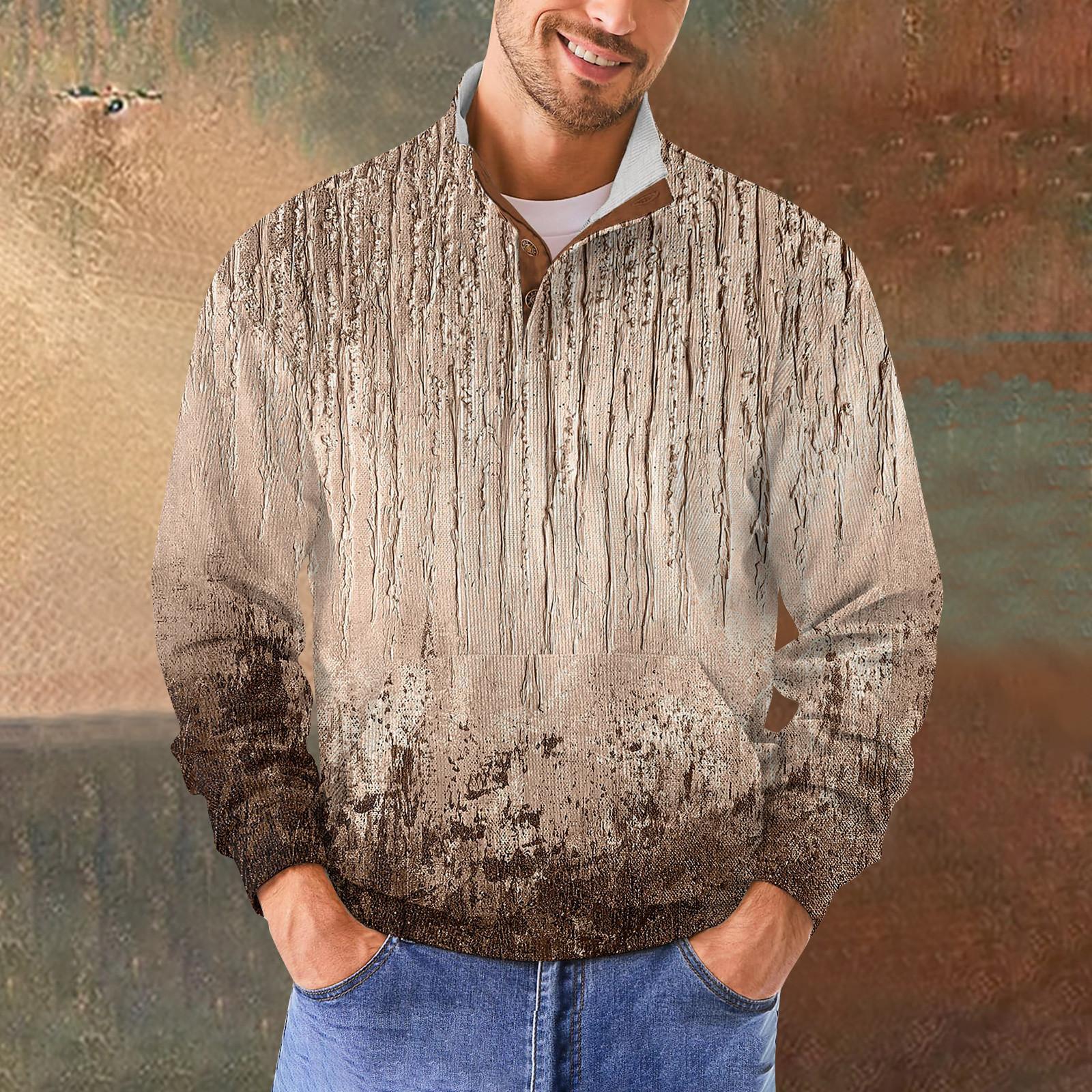 

Мужская повседневная толстовка в стиле ретро с градиентным принтом XXXL коричневый