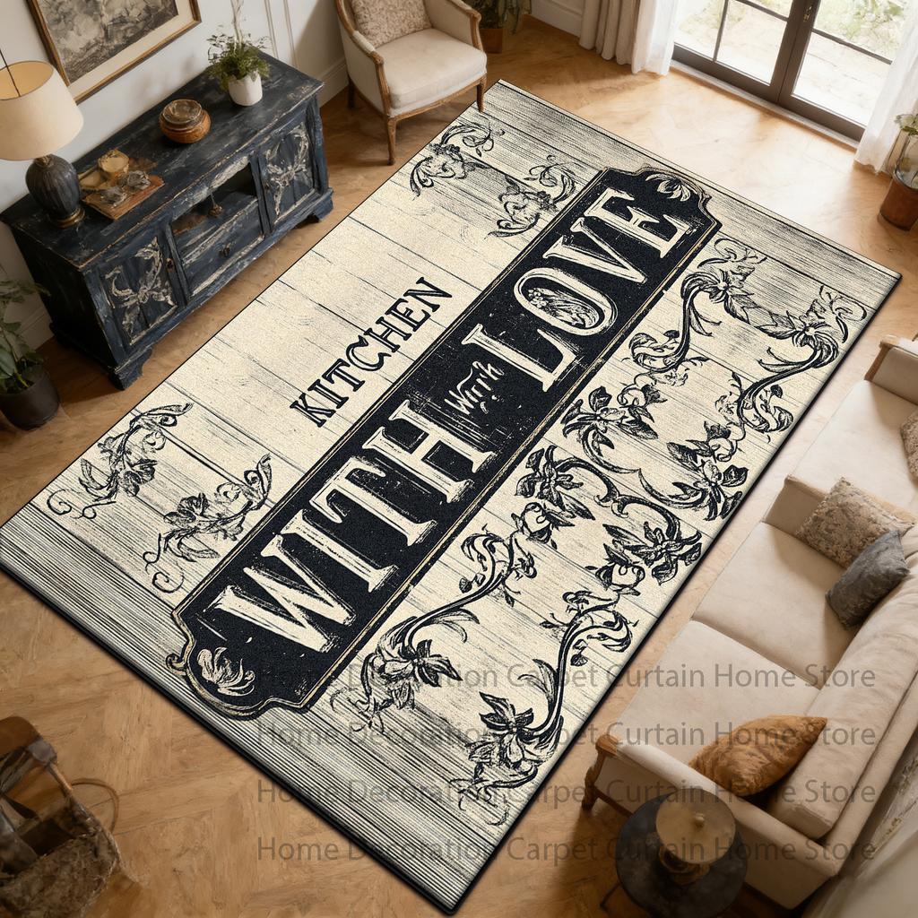 Barber Shop sign Pattern Carpet Black Living Room Bedroom Household Items Room Sofa Floor Mats Doormat Anti-slip Rug lounge