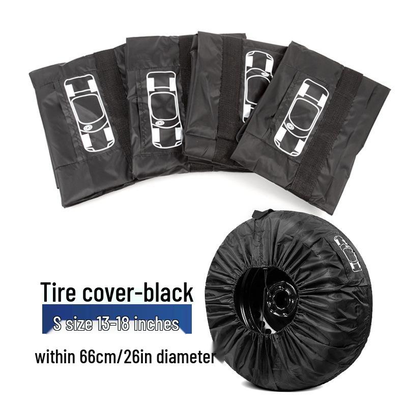 Car Spare Tire Protective Cover - Sunproof & Dustproof 190T Polyester Taffeta Storage Bag