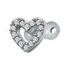 Set de Base y Top Dermal de Circonita Cúbica Brillante Acero Inoxidable de Grado Quirúrgico Joyería Corporal Accesorios para Piercings