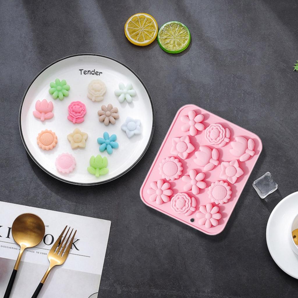 Silikonová forma na dýňové listy a květy Podzimní javorové listy Fondant Čokoláda Cupcake Želé Cukroví Dezerty Ozdoba dortu