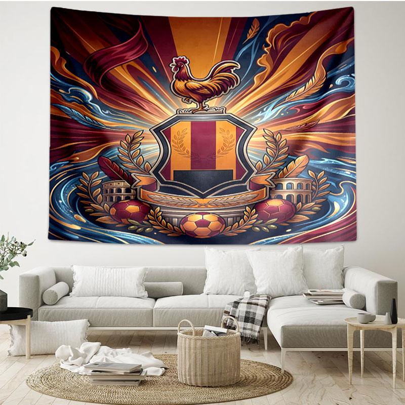 Bradford City AFC Print Tapestry - Portable Wall Decor Cloth, for Home, Dorm, Travel, Bedroom, Living Room - Ideal Birthday Housewarming Gift
