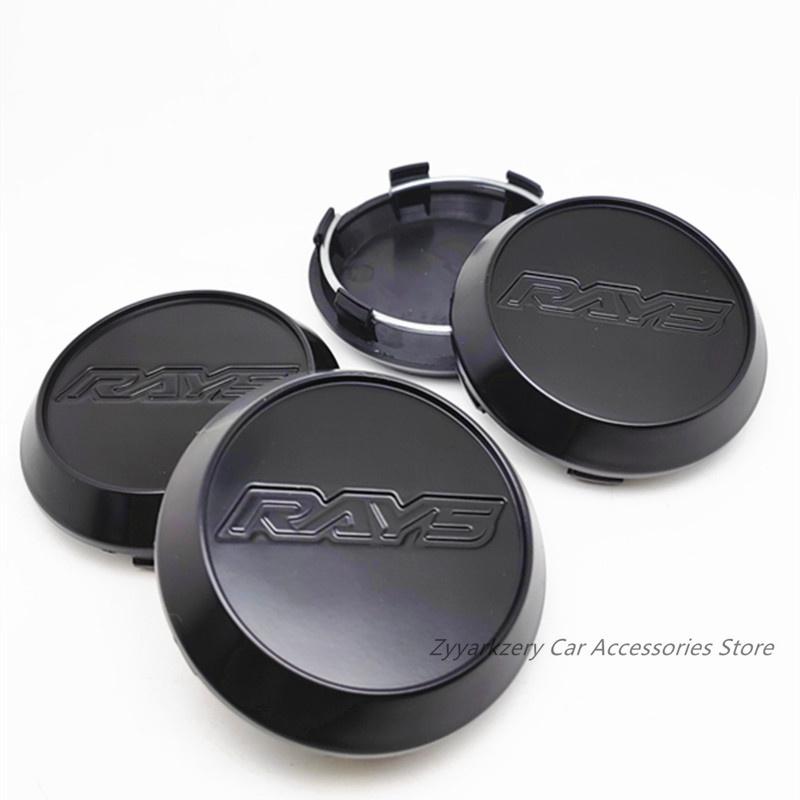 4 szt. 64mm 62mm Nakrętki Piasty Kół Rays Emblemat Pokrywa Środkowa Piasty Samochodowej Akcesoria Stylingowe