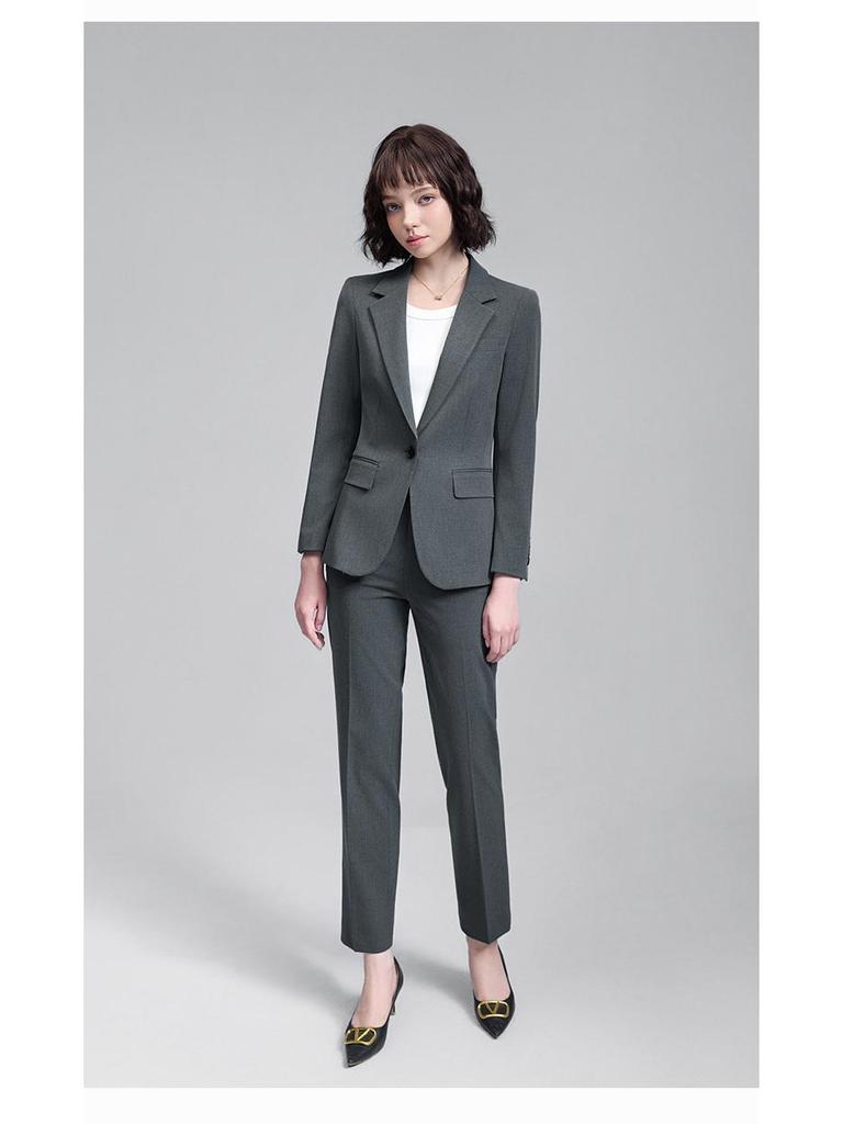 2025 Autumn/Winter Women's Korean-Style Tailored Commuter Suit Set: Elegant, Waist-Slimming, OL Fashion