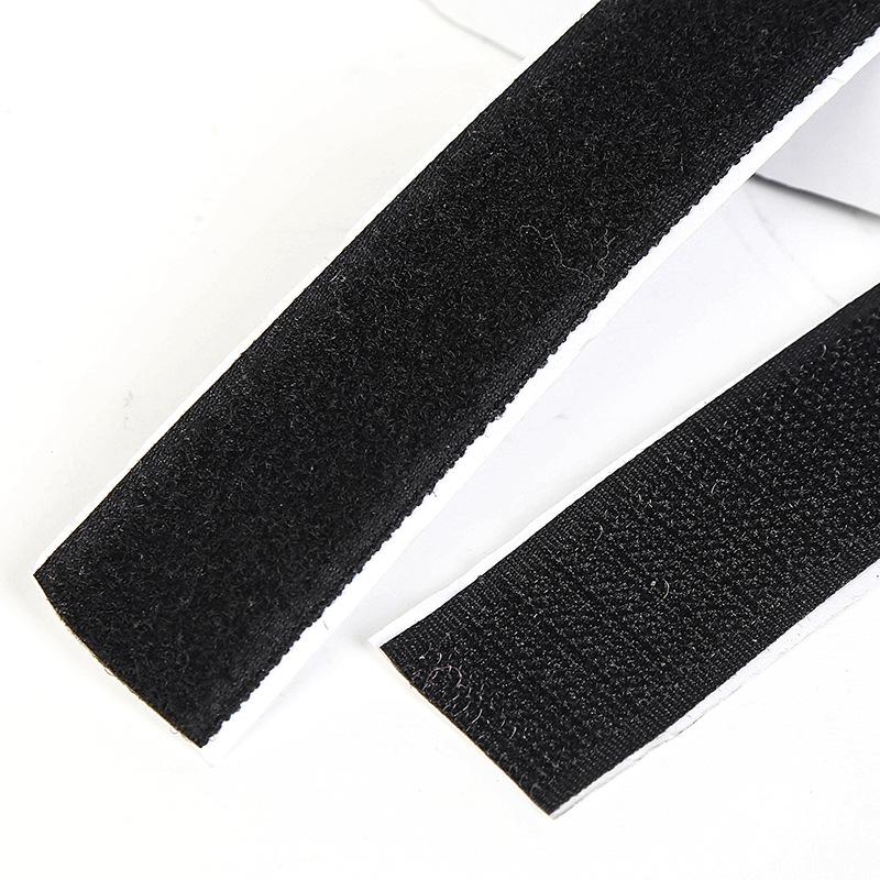 Loop Manufacturer Double-sided Polyester/Nylon Adhesive Hook-and-Loop Tape Adhesive Backing  Garment Use Strong Loop (as the picture,16mm)