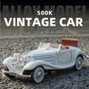 1:32 500k 300sl Model Toys Diecast Alloy Vintage Car Sound Light Pull Back Doors Opened Ornament Collectable Gift Adult Childre