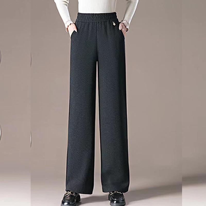 2025 Herbst Elastischer Bund Gerades Bein Freizeithose für Frauen mittleren Alters – Vielseitig, Figurformend Mittelhochtailliert