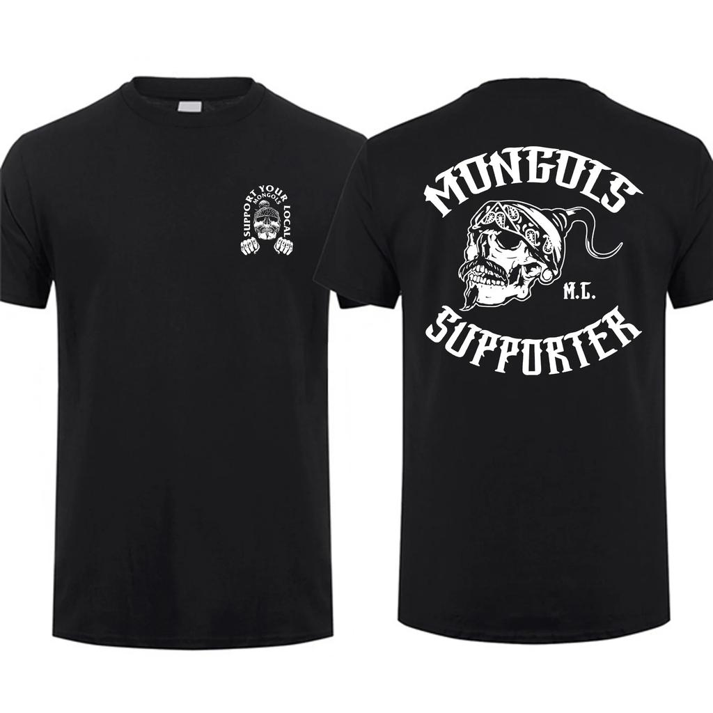Erstaunliche T-Shirts Herren T-Shirt Lässig Übergroß Essential Mongols Logo Motorrad Union T-Shirt Herren T-Shirts Grafik Streetwear S-3XL