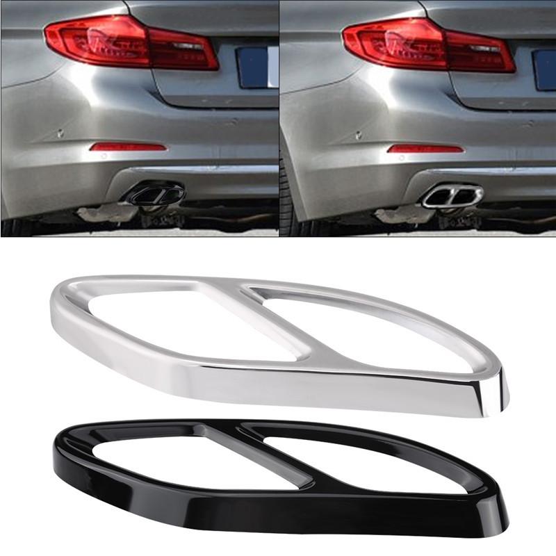 Exhaust Pipe Covers-1 Pair Exhaust Tail Pipe Cover Trims Black for Mercedes Benz GLC C E-Class C207 Coupe 14-17 Color : Black