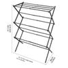 Retractable Foldable Clothes Drying Rack Collapsible Steel Frame Cooling Clothes Rack 3-Layer Anti-Rust Clothes Airer Towel