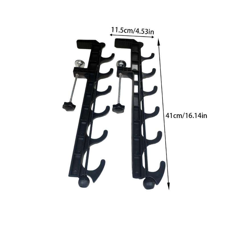 Fishing Rod Holder Storage Rack For Boats And Truck Railings Stores With 6 Rod Capacity Light Weight And Compacts Design