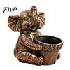 Elephant Planter Cute Planter, Small Animal Flower Pot, Weatherproof Indoor Outdoor Pot Cactus Air Plant Holder for Home Office Desktop Decor