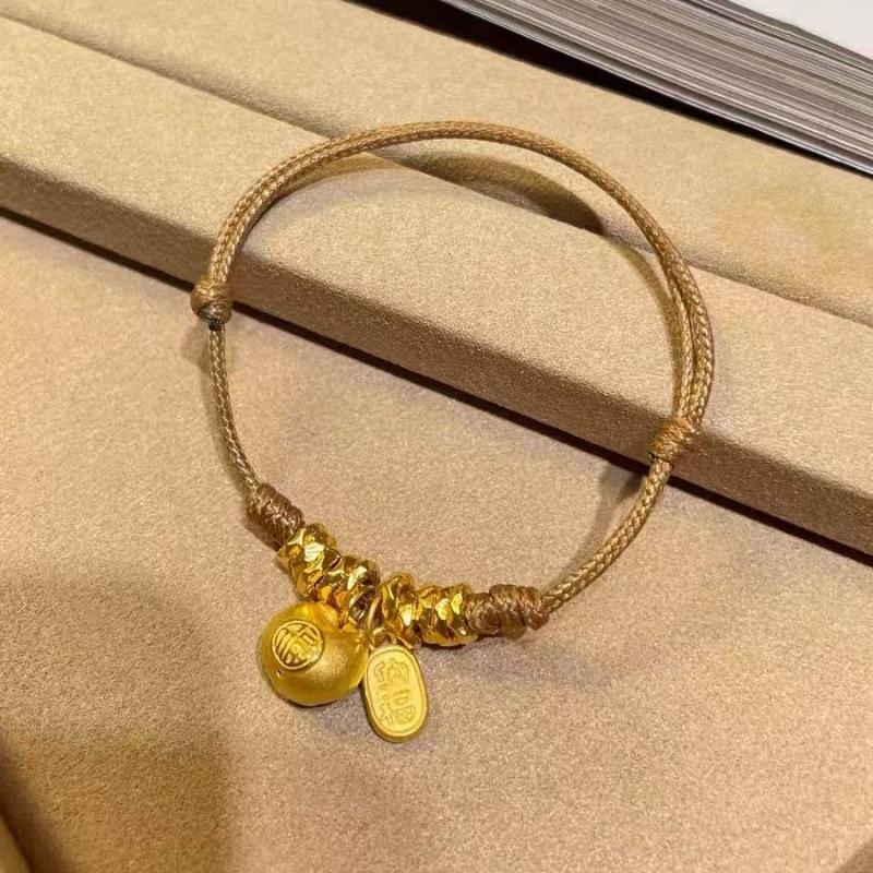 Xiaopangfu Coiling Bracelet Women'S High-End Light Luxury Lucky Nafu Adjustable Woven Hand Rope