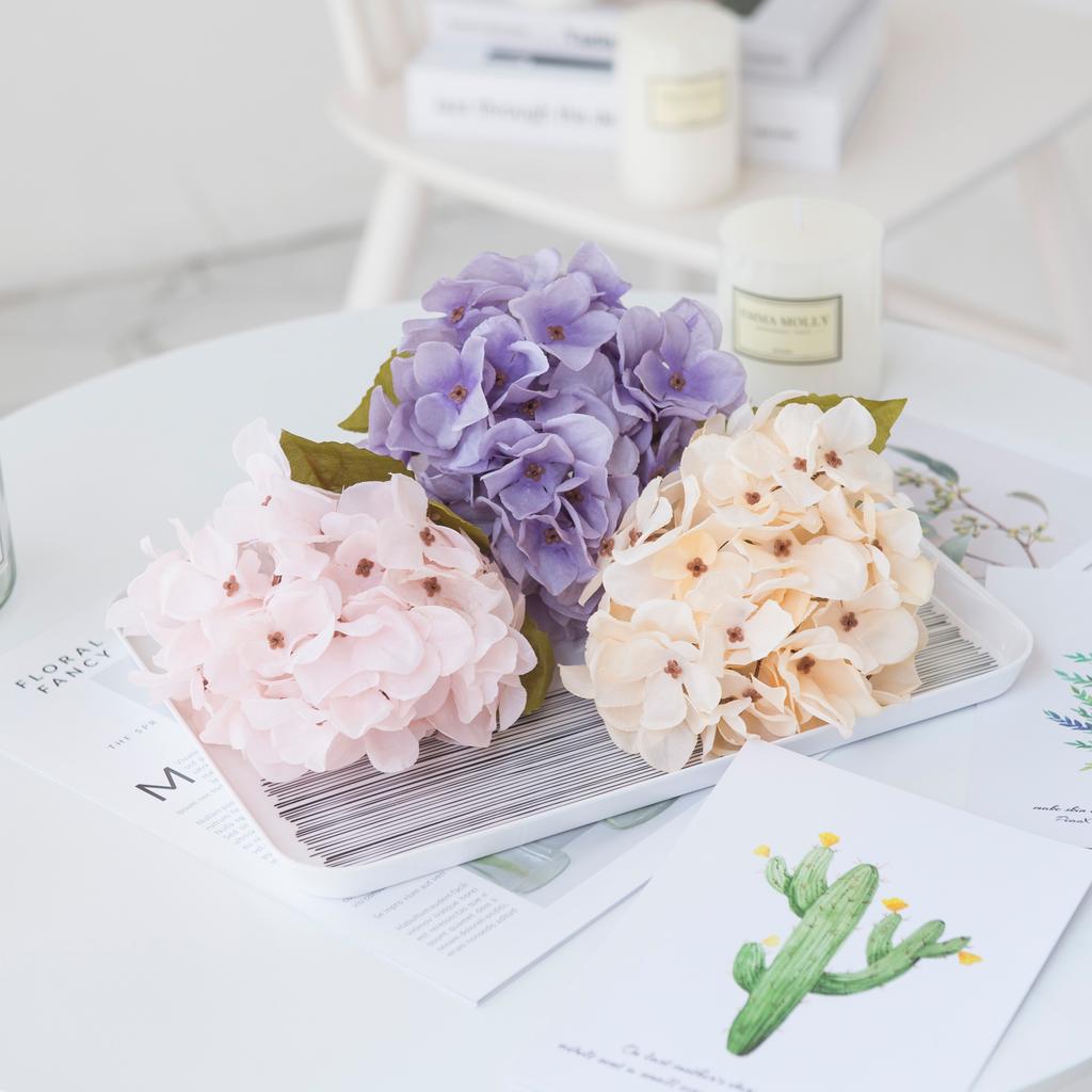 2/5PCS Silk Hydrangea Artificial Flowers High Quality Home Vase Table Decor Wedding Decorative Garden Diy Gift Wreath Material