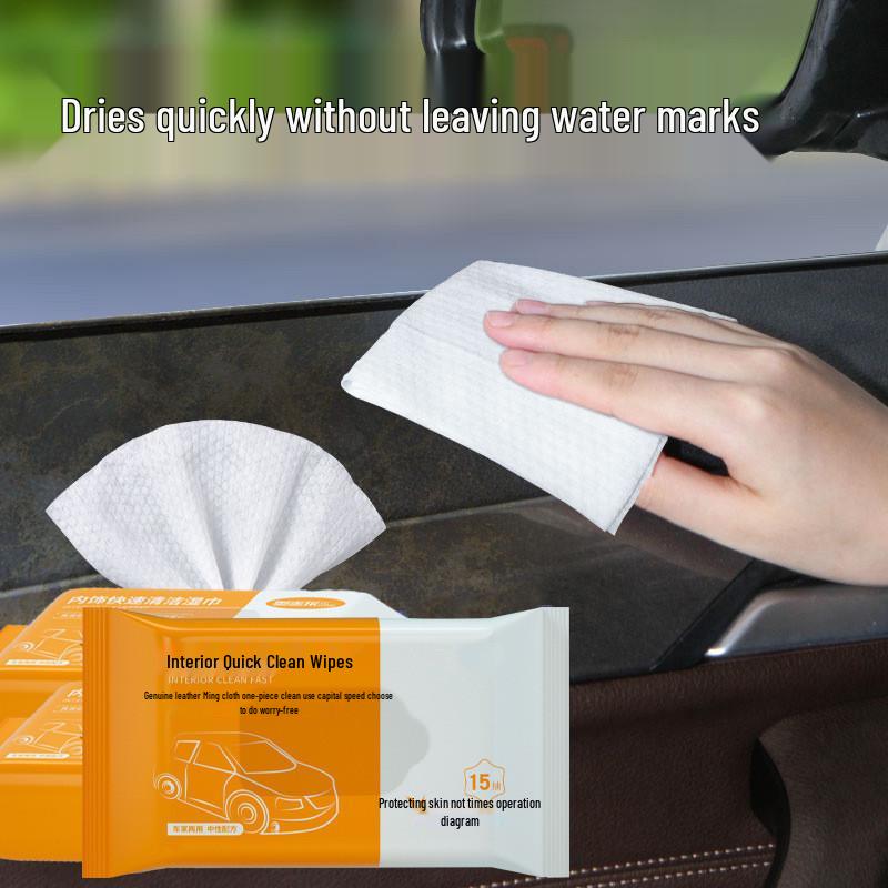 Leather Brightening & Polishing Wipes for Car Interiors