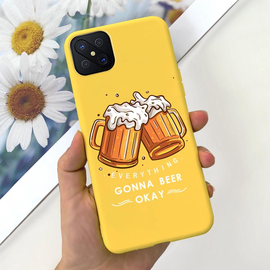 For Oppo Reno 4Z 5G Case CPH2065 Lovely Candy Painted Cover Soft Silicone Phone Case For Oppo Reno4 Z Reno4Z Fundas 6.57'' Coque