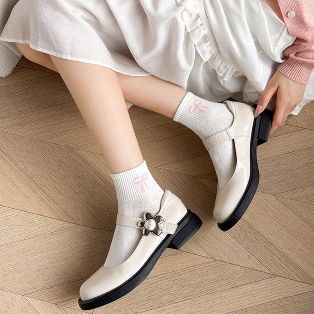 Low Cut Japanese Women's Socks Sweet Floral Socks Breathable Short Tube Socks  Lady