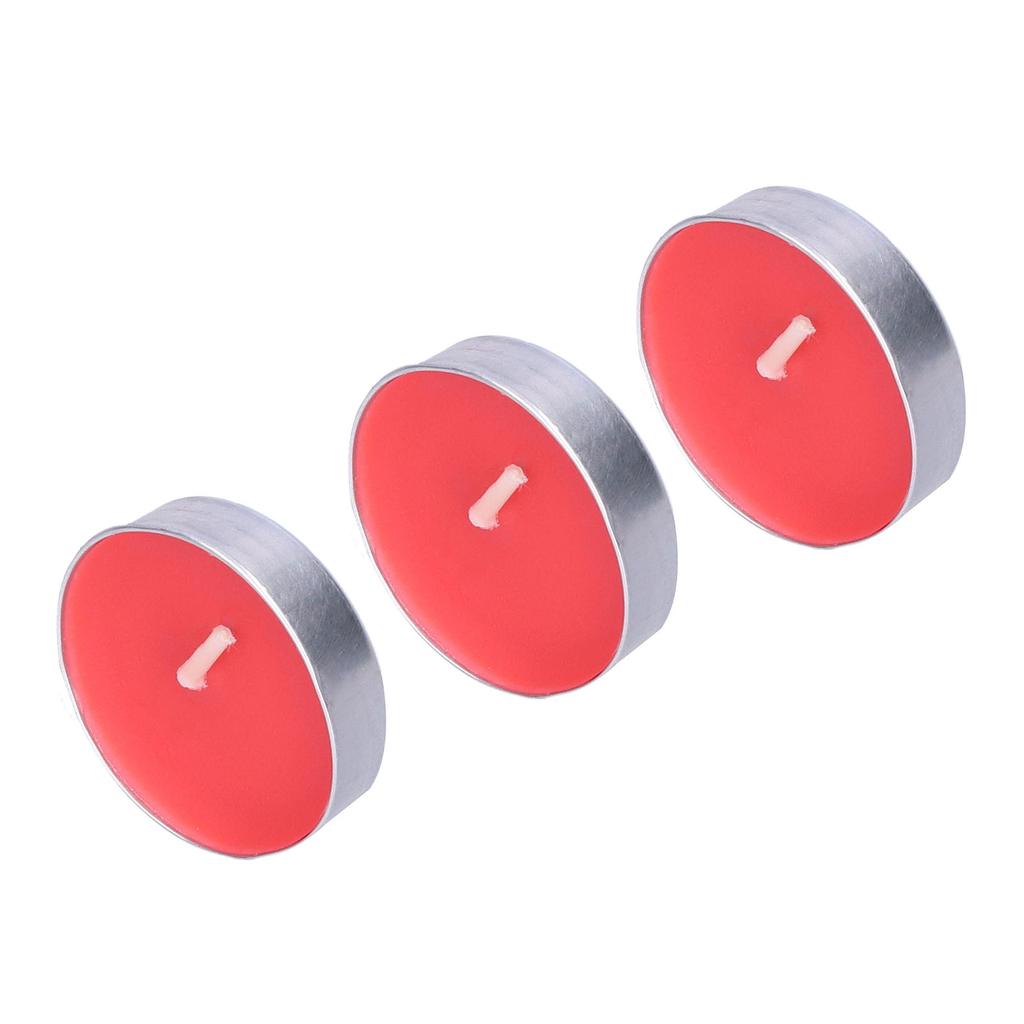 50 de bucăți de lumânări rotunde, lumânări parfumate fără fum, accesorii pentru petreceri de aniversare de nuntă, roșu