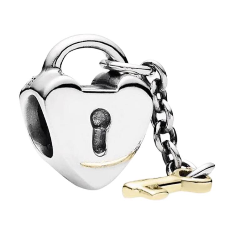 Pandora Heart Lock Pendant Women jewelry Silver Gold 790288 Box