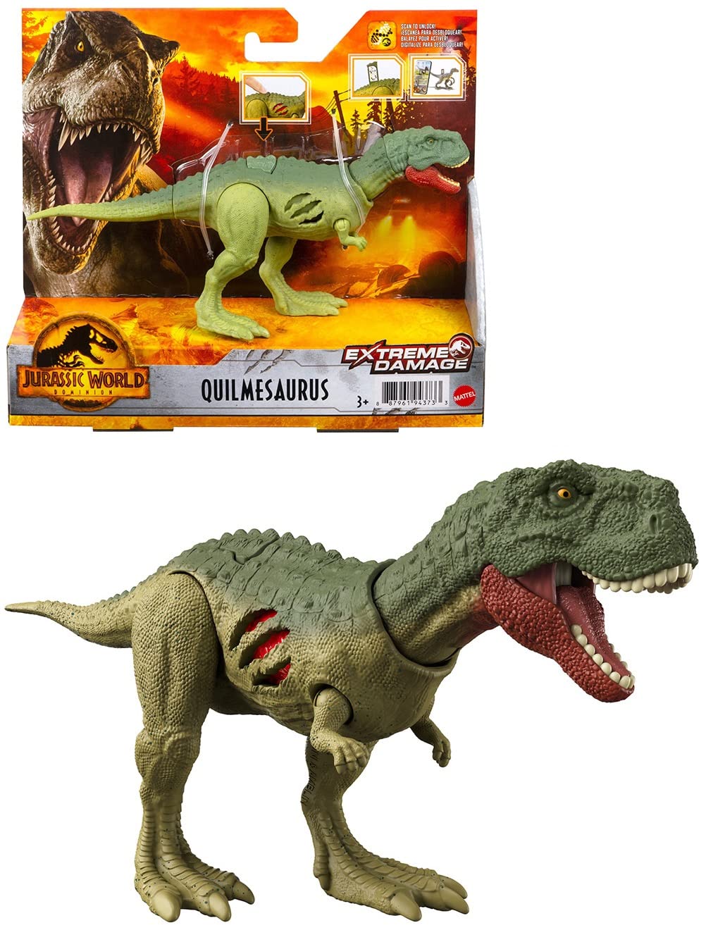 

Mattel Мир Юрского Периода Новый Правитель Реалистичная Мини-Фигурка Действия Поврежденный Квилмезозавр [Общая Длина: приблизительно. [19,3 см] [Возраст 3 года и старше] GWN17