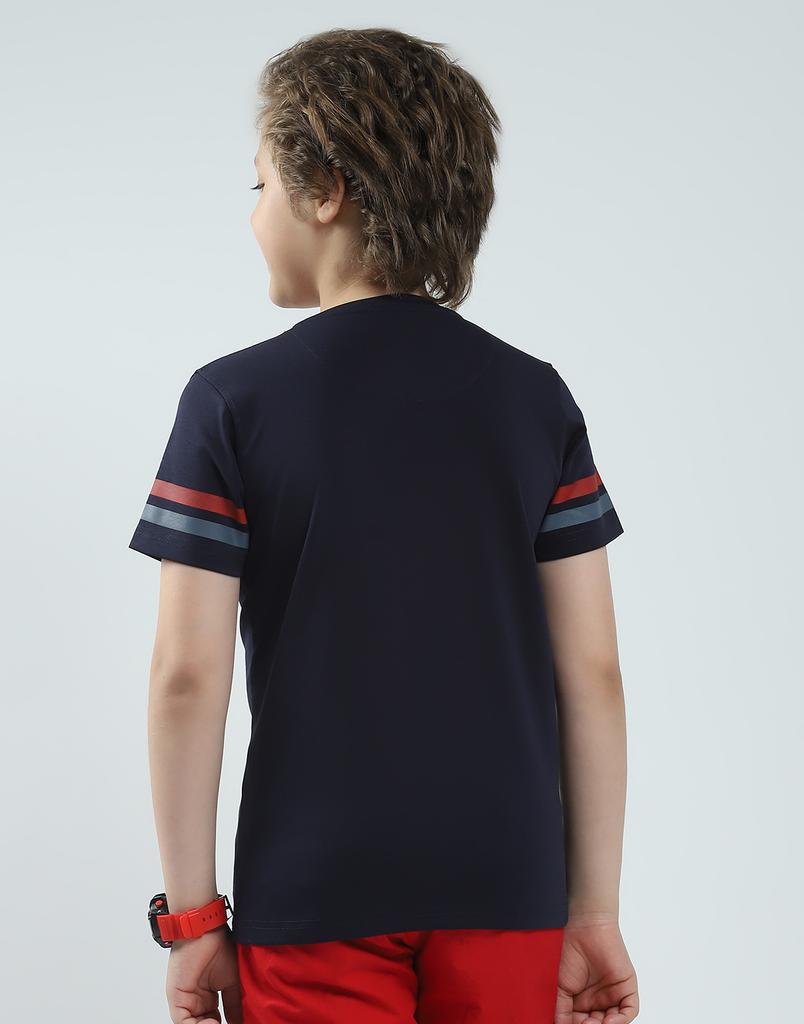 MONTE CARLO Boy's Regular Fit Printed Half Sleeve T-Shirt