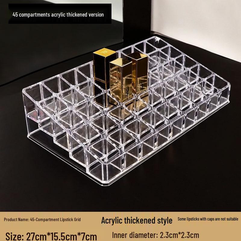 Klarer Acryl-Lippenstift-Displayständer - Mehrloch-Organizer für Kosmetik
