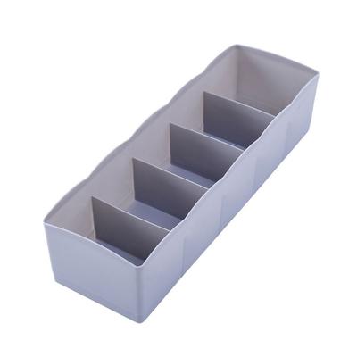 Multifunction Clothes Storage Case Can Be Stacked 5-Grid Underwear Storage Box Durable Space-saving Bras Storage Box