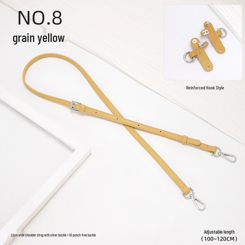 Longxiang Genuine Leather Mini Dumpling Bag with Wide Strap and No-Punch Buckle