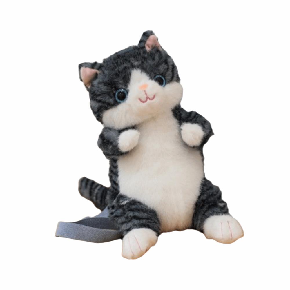 Soft Stuffed Animal Daypack Lovable Simulation Cat Bag Fashion Cat Plush Backpack  Kids