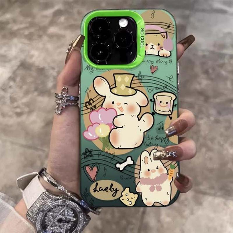 Music note cute animal creative hard shell 15 for apple 14promax mobile phone case 13 simple 12 anti-drop 11