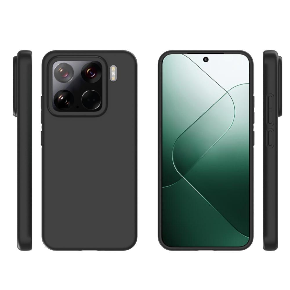 WANLONFENG MS Series for Xiaomi 15 TPU Case Matte Back Cover with Tempered Glass (Big Hole Lens)