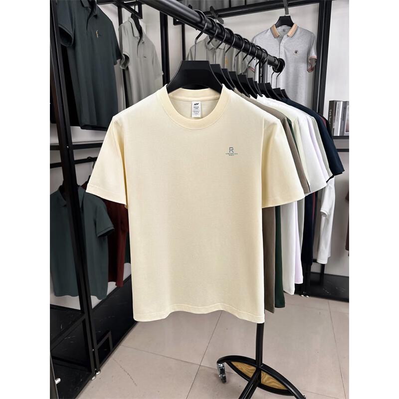 ROMON Men's Pure Cotton Short Sleeve Round Neck T-Shirt