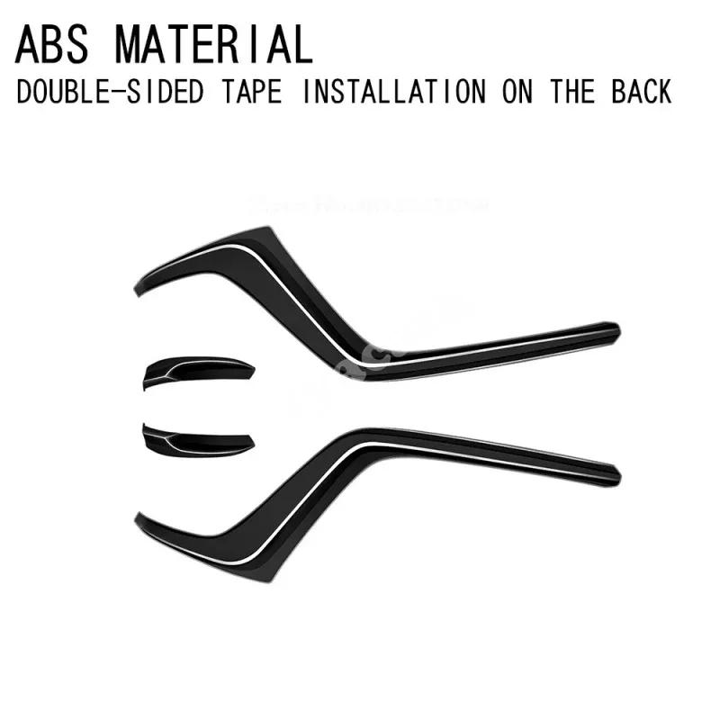 For mazda CX-60 CX60 CX-80 CX80 CX-90 CX90   2024 2025 ABS black Front Fog Lights Cover Head Headlights Lamp Stickers