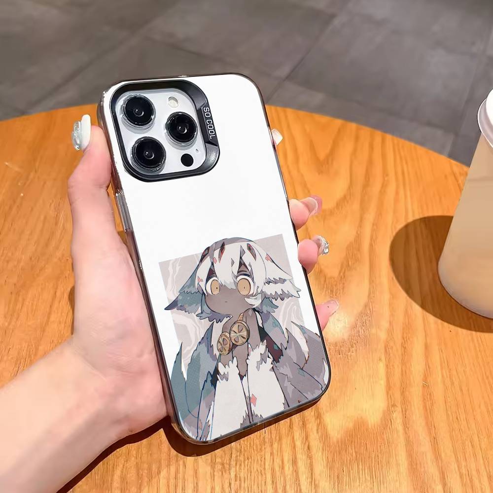 M-Made In A-Abyss Faputa Phone Case For iPhone17 16 15 14 13 12 Pro Max Grey Black Matte Laser Metallic Aurora Funda